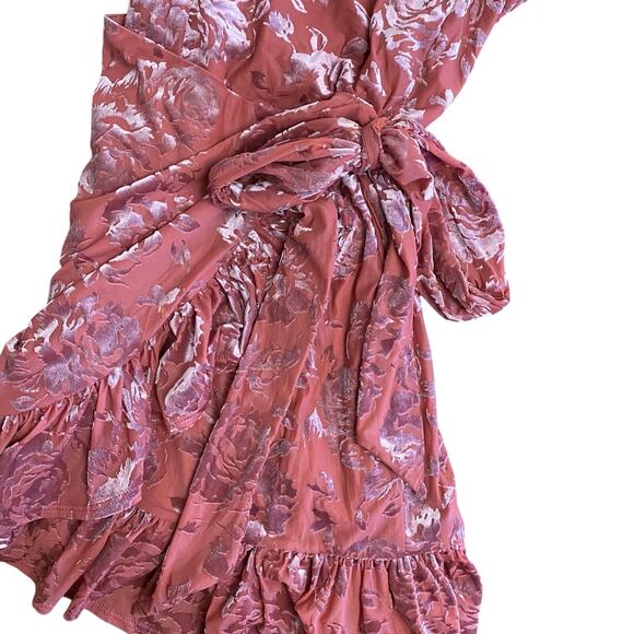 Free People Olivia Velvet Burnout Slip Dress in Dusty Rose Womens Size S - Picture 6 of 10